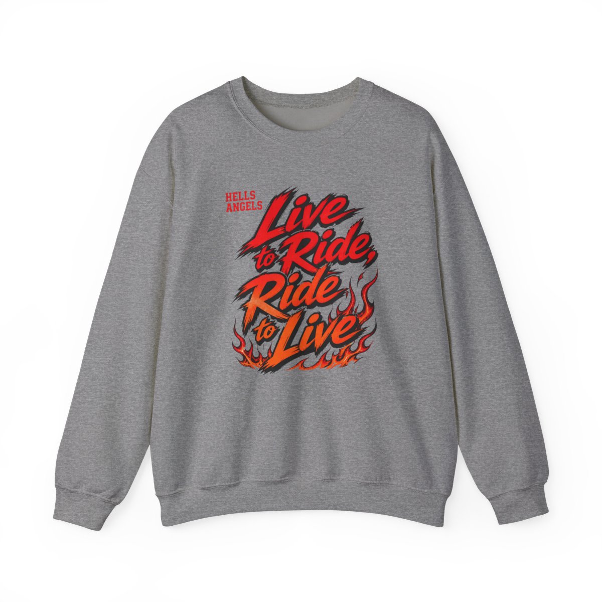 Hells Angels "Live to Ride, Ride to Live" Crewneck - alternate angle 2, merchandise
