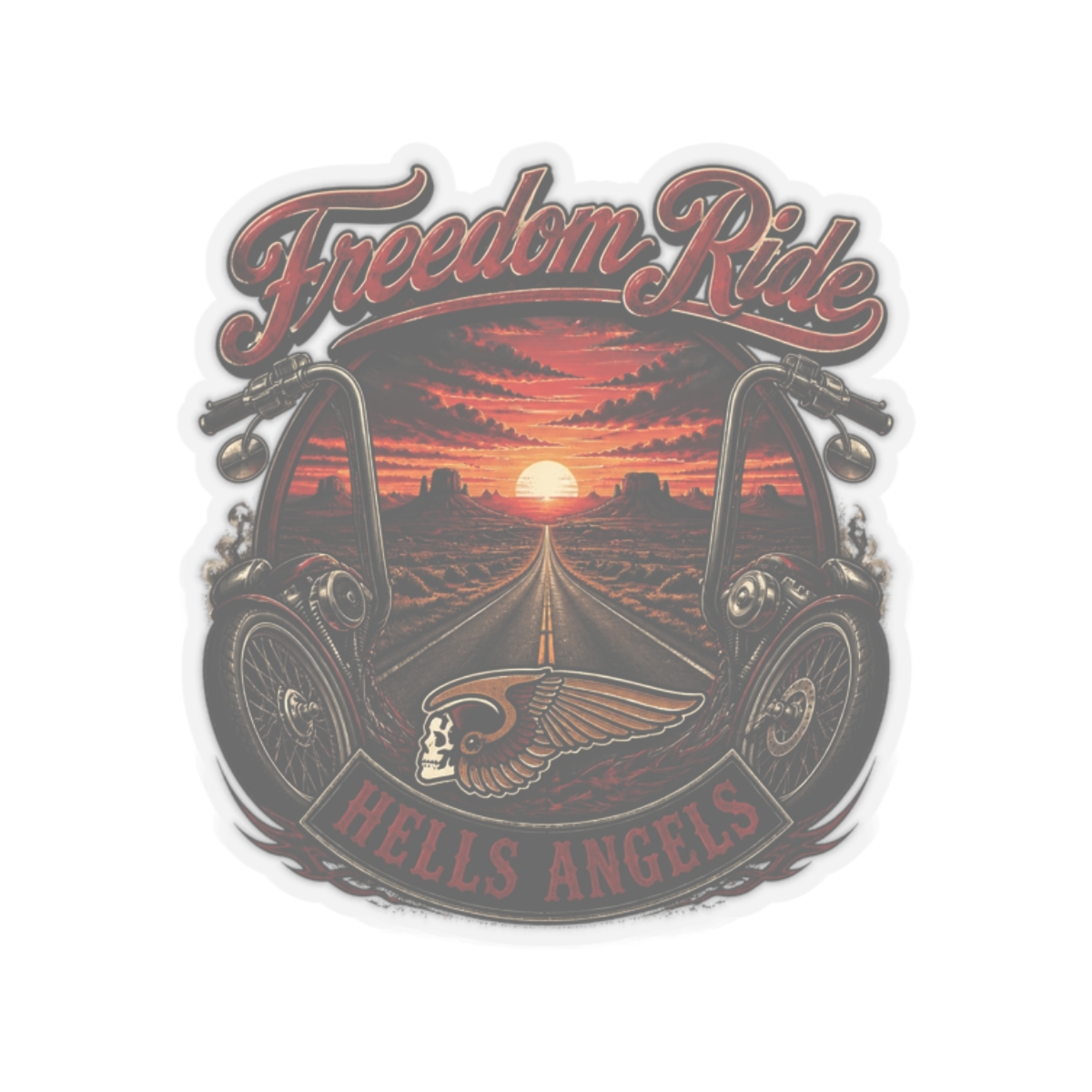Hells Angels "Freedom Ride" Sticker - Official stickers merchandise