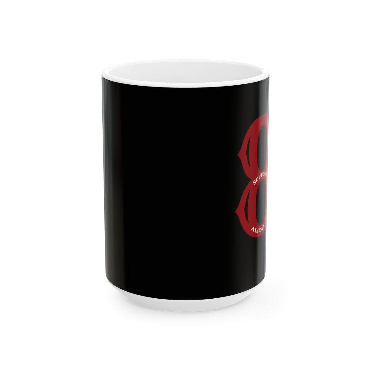Red Motorcycle Club Emblem Mug | Ceramic Coffee Cup | 81 | Hells Angels  - alternate angle 1, merchandise
