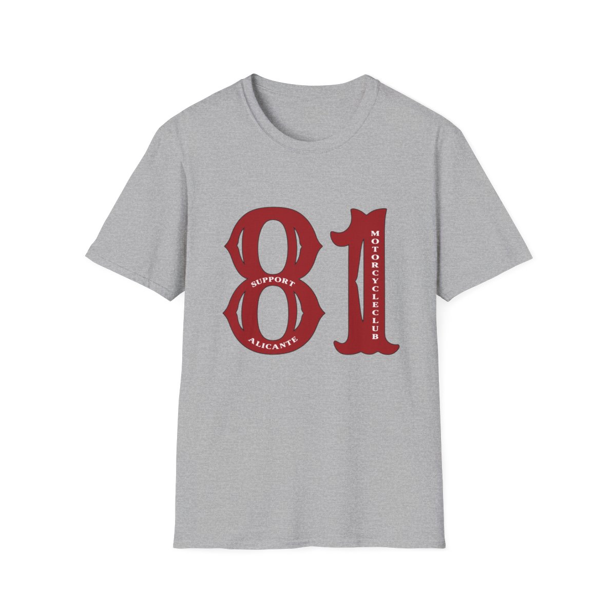81 Motorcycle Support T-Shirt | Racing Number Retro Tee  | Hells Angels  - alternate angle 2, merchandise
