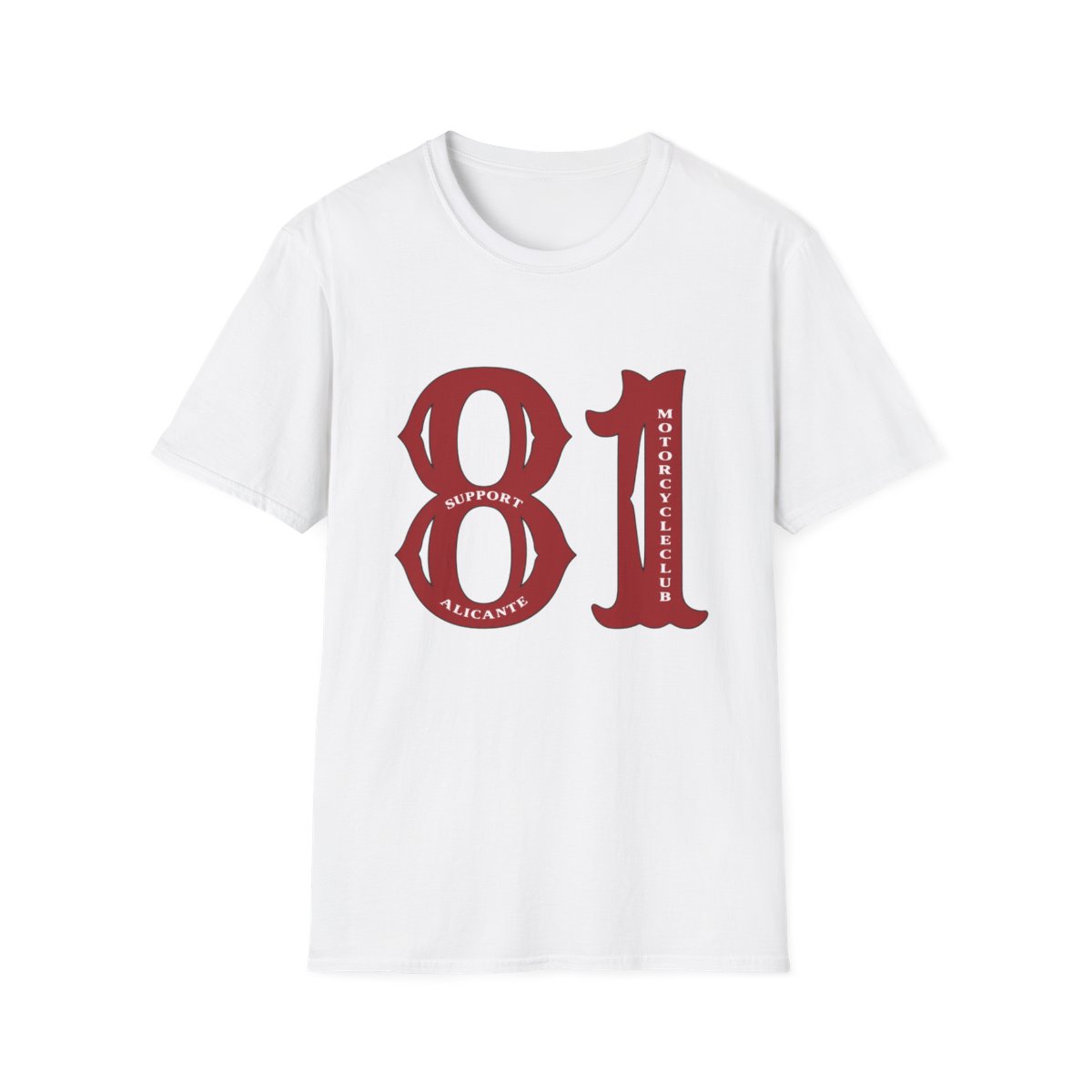 81 Motorcycle Support T-Shirt | Racing Number Retro Tee  | Hells Angels  — official Hells Angels T-Shirts
