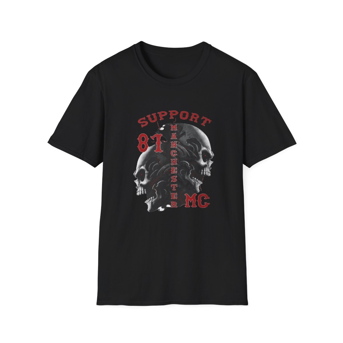 Support 81 Mamchur MC T-Shirt | Skull Motorcycle Club Design | Hells Angels  - alternate angle 1, merchandise