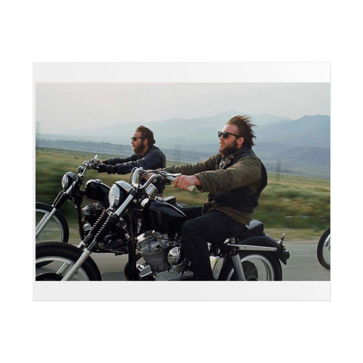 Motorcycle Riders Rolled Poster | Vintage Biker Road Scene | Hells Angels 