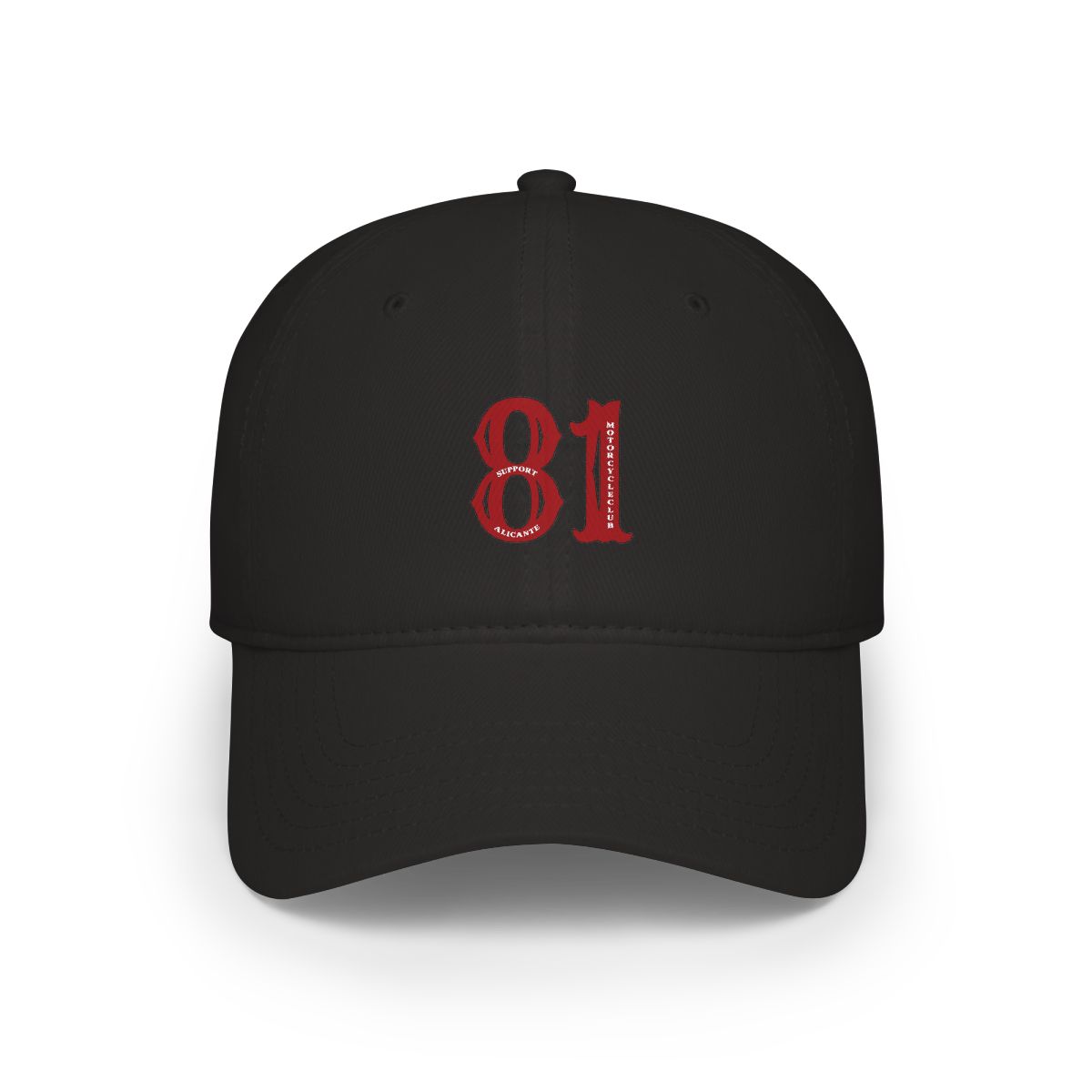 Red Distressed 81 Baseball Cap | Vintage Number Dad Hat | Hells Angels  — official Hells Angels Hats & Caps