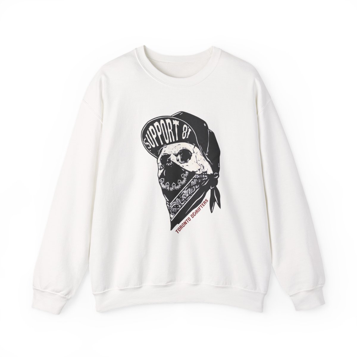 Skull Bandana 'Support 87' Crewneck Sweatshirt | Biker Skull Graphic | 81 | Hells Angels - Hells Angels official Sweatshirts merch